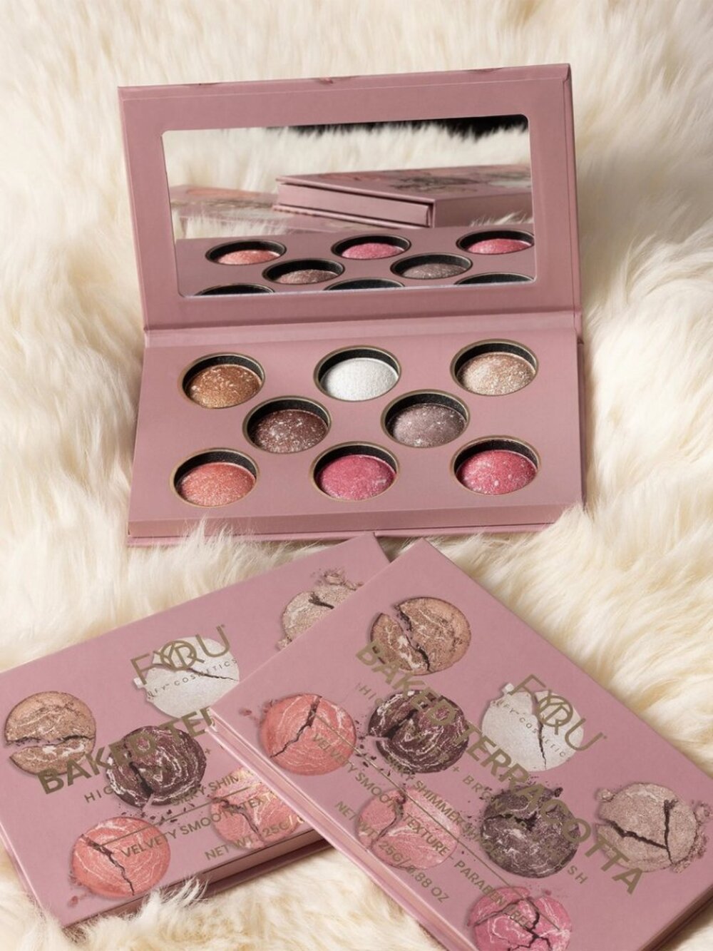 BFY Cosmetics FYORU Baked Terracotta Highlighter Bronzer Blush Palette